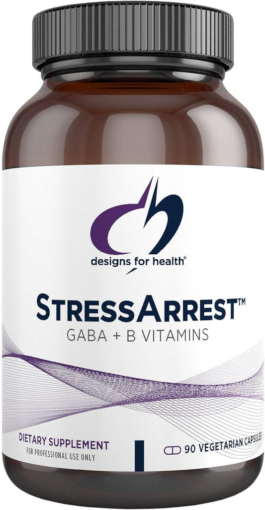 Designs for Health StressArrest - 300mg GABA with Glycine, 90 Capsules