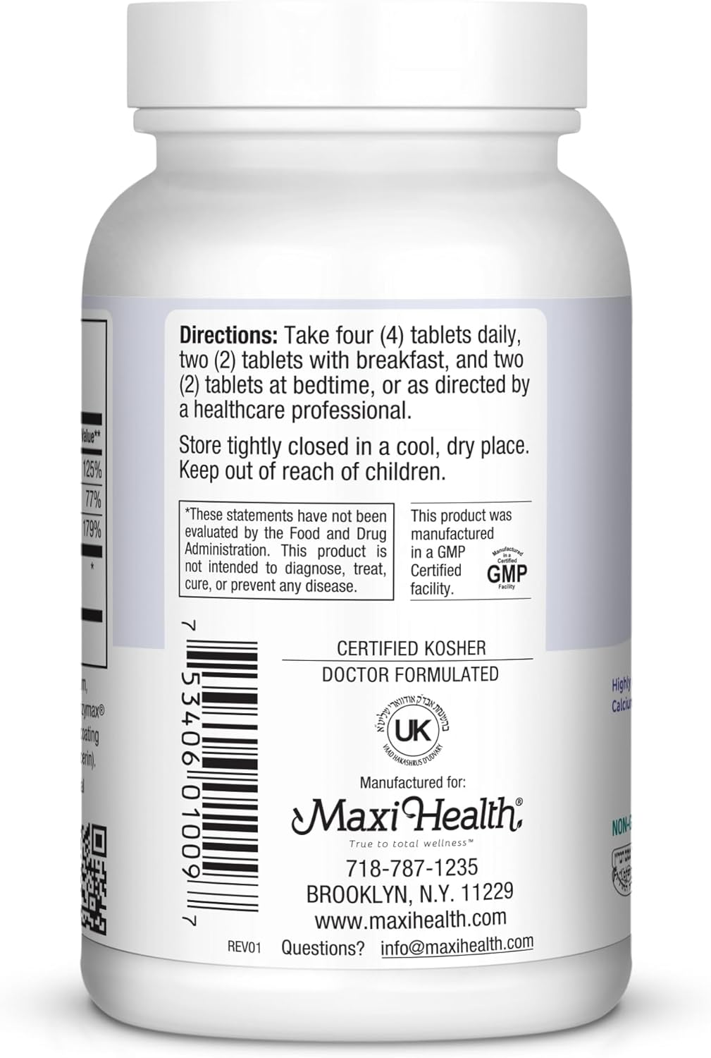 Maxi Health Calcium Magnesium Supplement with Vitamin D3 90 Tablets