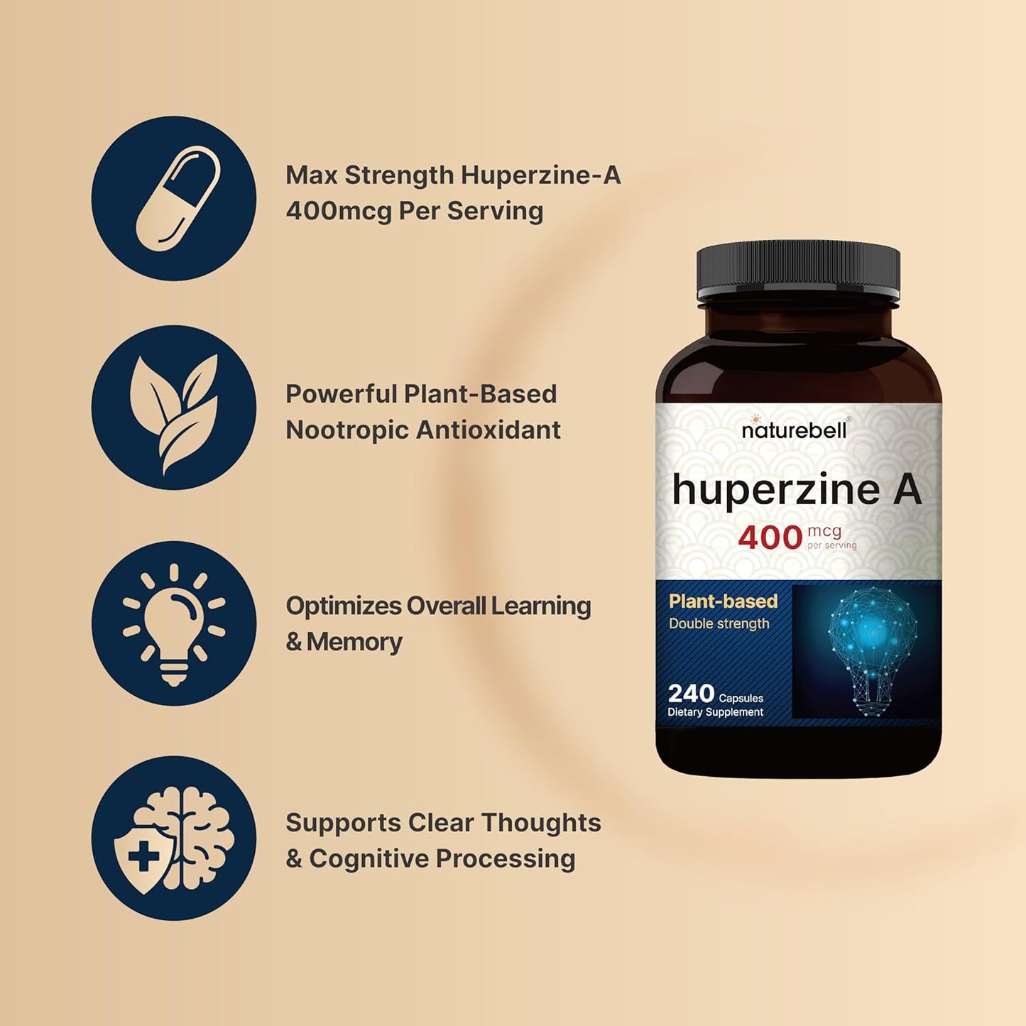 NatureBell Huperzine A  240 Capsules