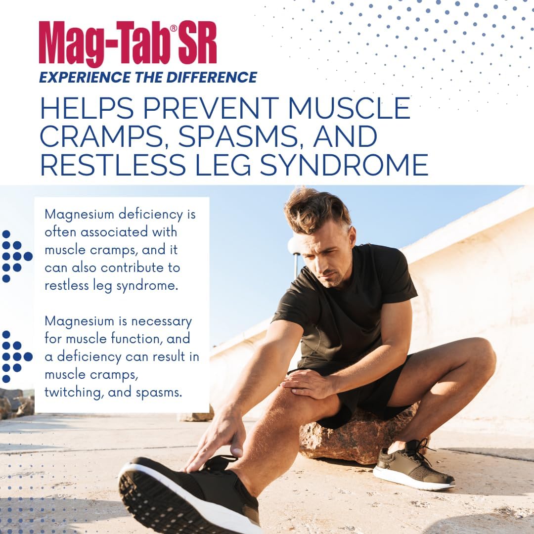 Release Magnesium Lactate Delivery for 10x Better Absorption-Mag-Tab SR 100 Count