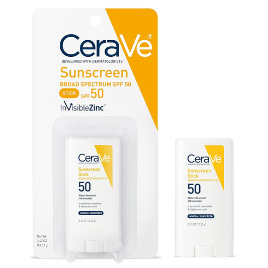 CeraVe Mineral Sunscreen Stick for Kids & Adults  100% Sunscreen