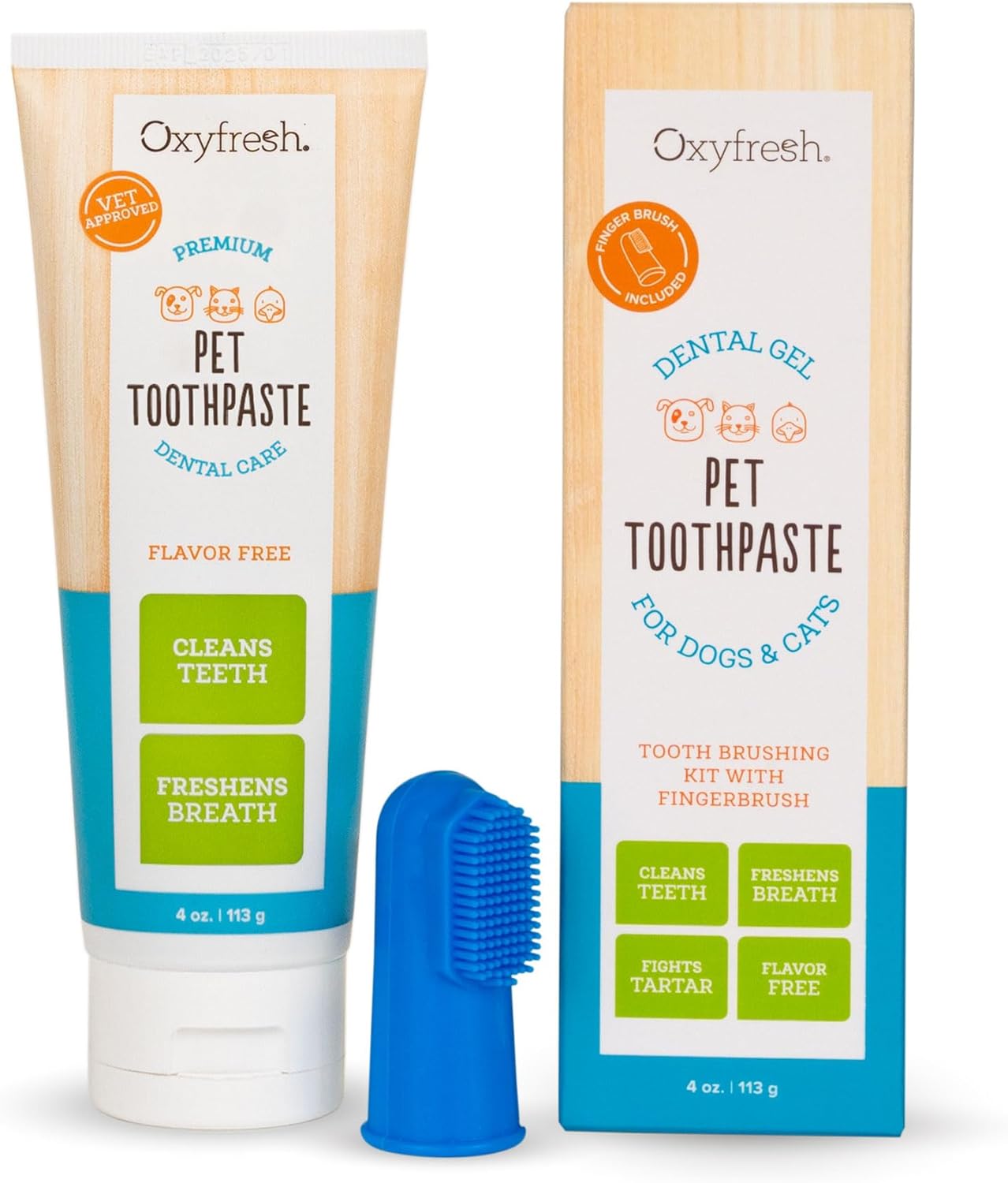 Oxyfresh Premium Dog Toothpaste and Toothbrush(4oz )