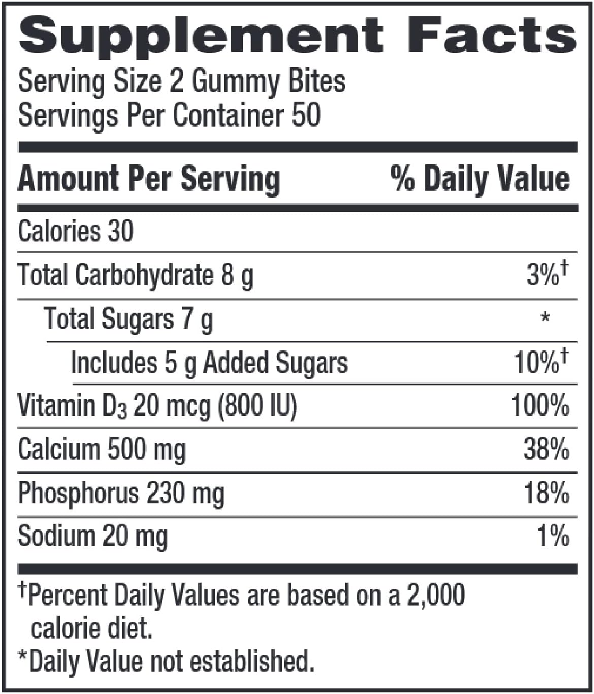 Caltrate Gummy Bites  Calcium and Vitamin D Supplement 100 Count