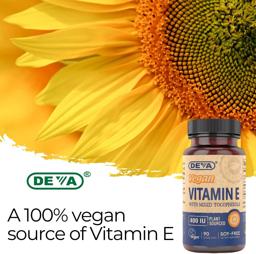 DEVA Vegan Vitamins Vitamin E High Potency 90 Capsules