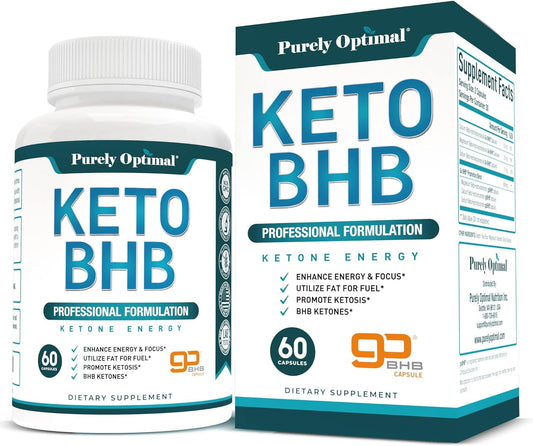 Purely Optimal Premium Keto Diet Pills Utilize Fat for Energy with Ketosis - 60 count