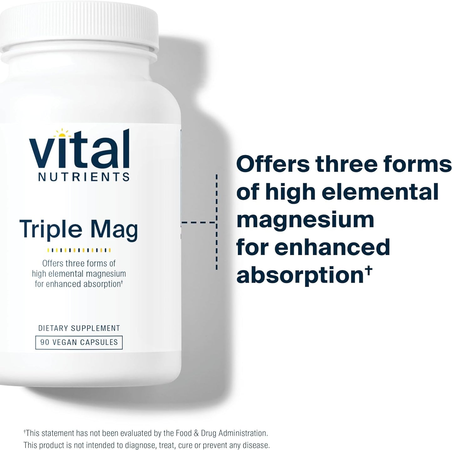 Vital Nutrients Triple Mag Complex 90 Vegetarian Capsules