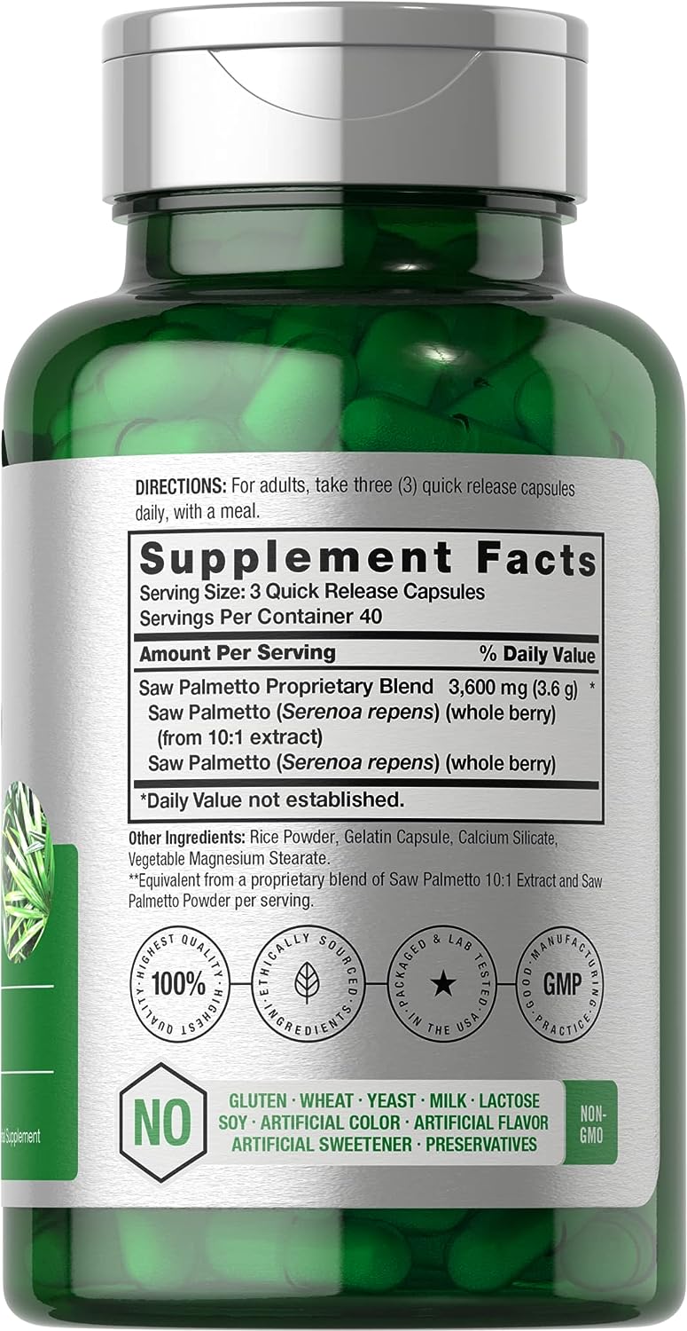 Saw Palmetto Extract  120 Capsules