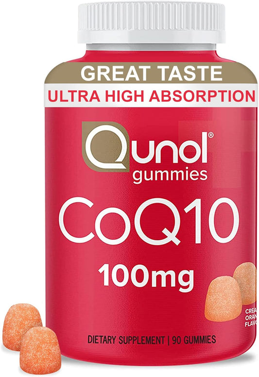 Qunol CoQ10 Gummies, Qunol CoQ10 100mg, Delicious Gummy Supplements, 90 count