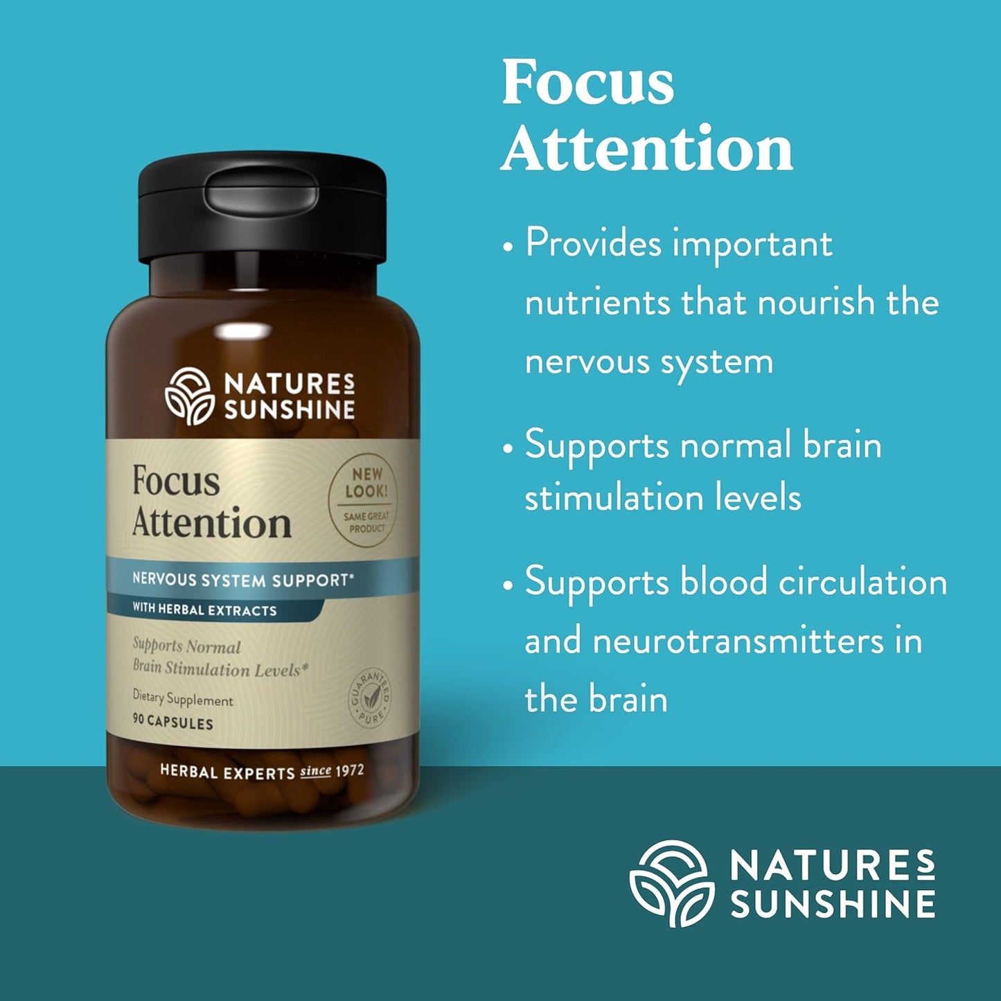 Nature's Sunshine Focus Attention, 90 Capsules