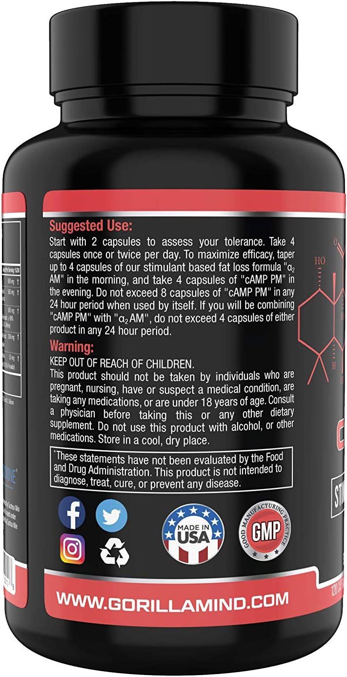 Gorilla CAMP PM STIM-FREE FAT LOSS FORMULA 120 Capsules