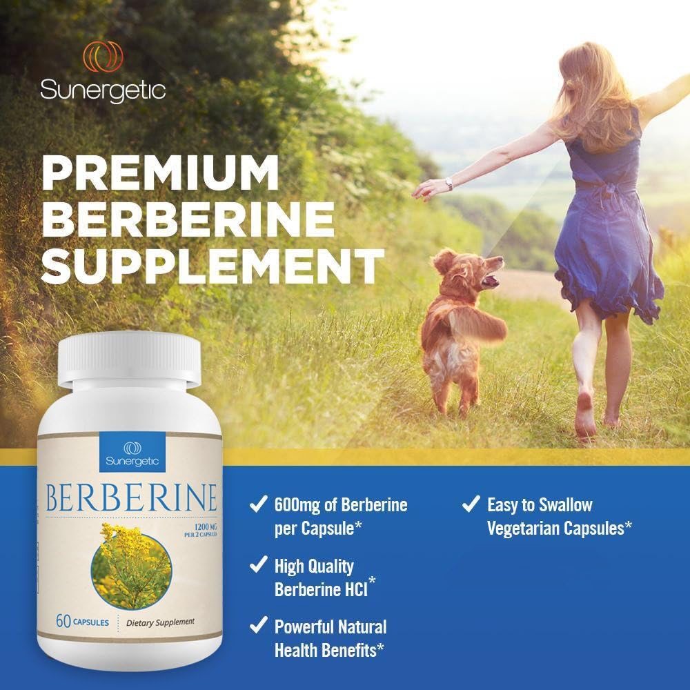 Sunergetic Premium Berberine Supplement -60 capsules