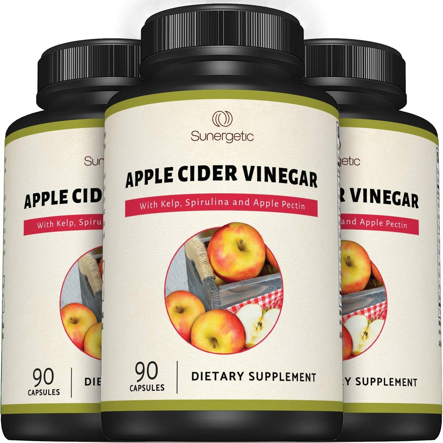 Sunergetic Premium Apple Cider Vinegar Capsules - 90 capsules