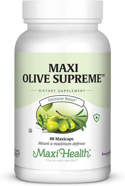 Maxi Health Olive Supreme - Olive Leaf Extract Supplement- Immune Booster - 60 Capsules