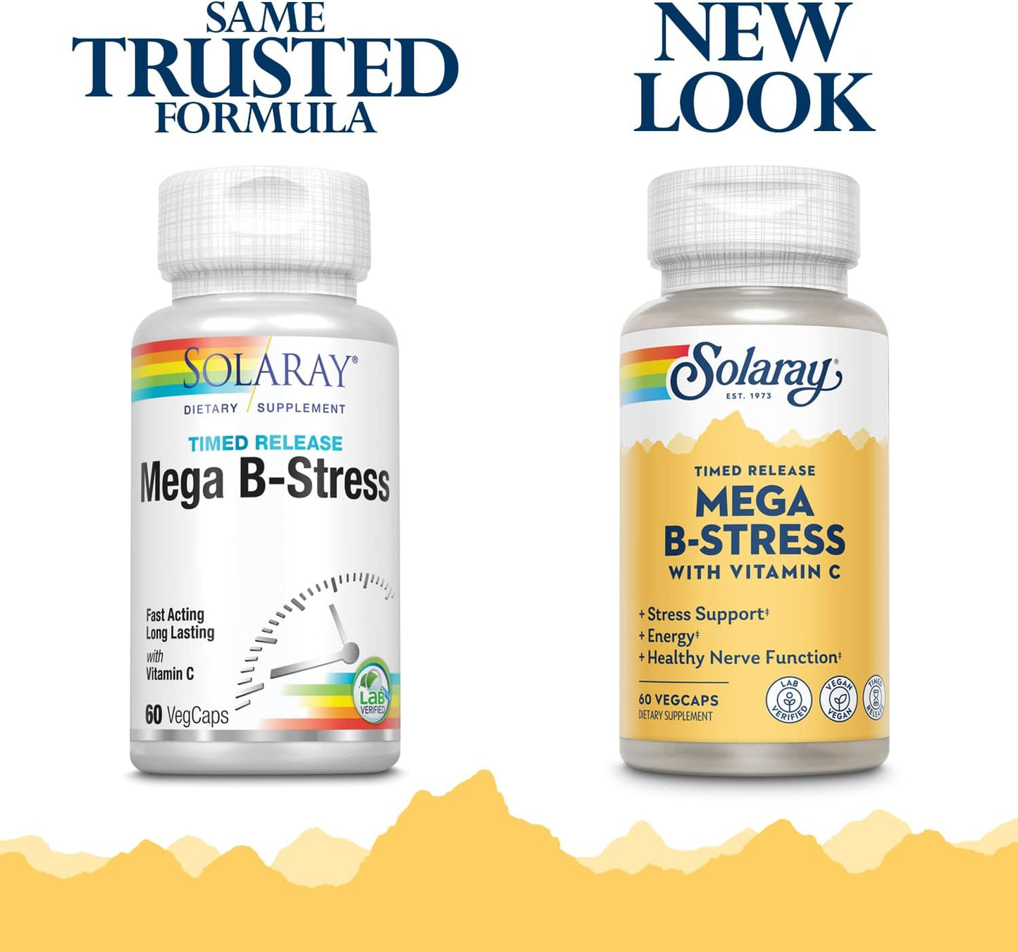 SOLARAY Mega Vitamin B-Stress, Timed-Release 60 count