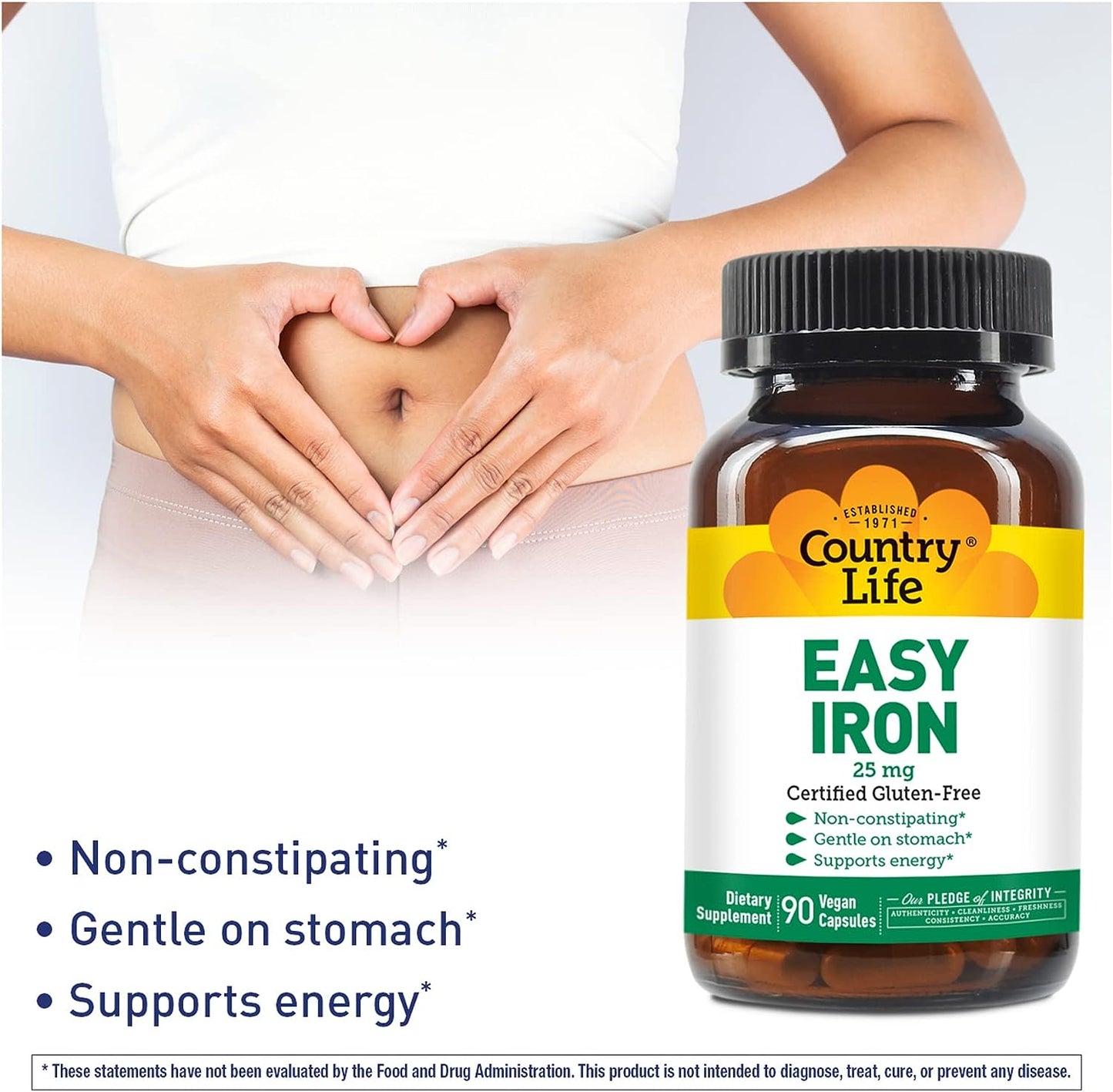 Country Life Easy Iron,  90 Vegetarian Capsules