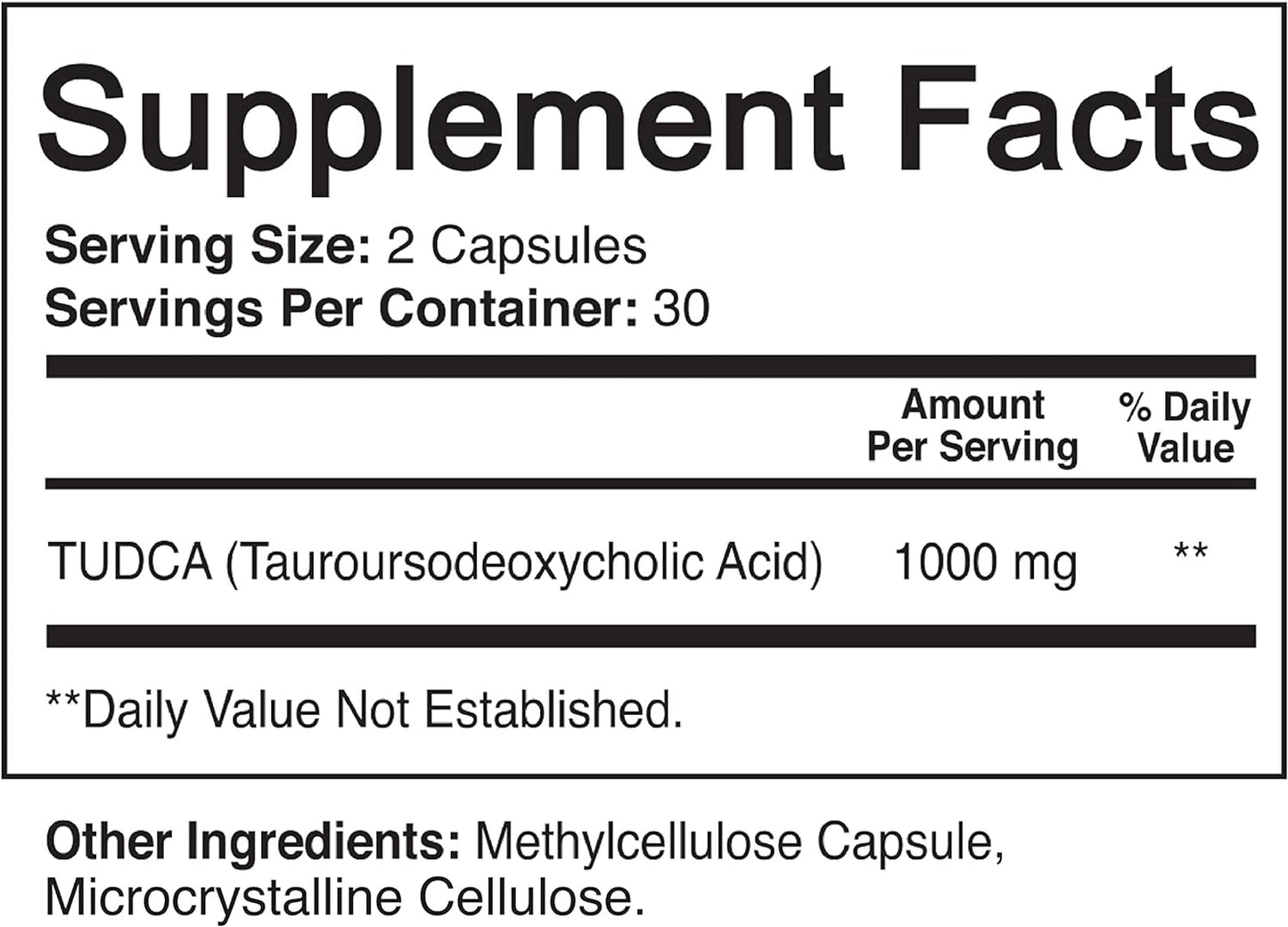 NutriFlair Pure TUDCA 1000mg -  60 Capsules