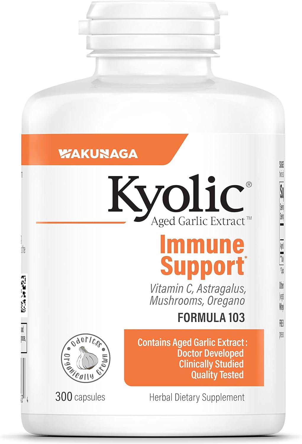 Kyolic Aged Garlic Extract Formula 103 Immune Support, 300 Capsules