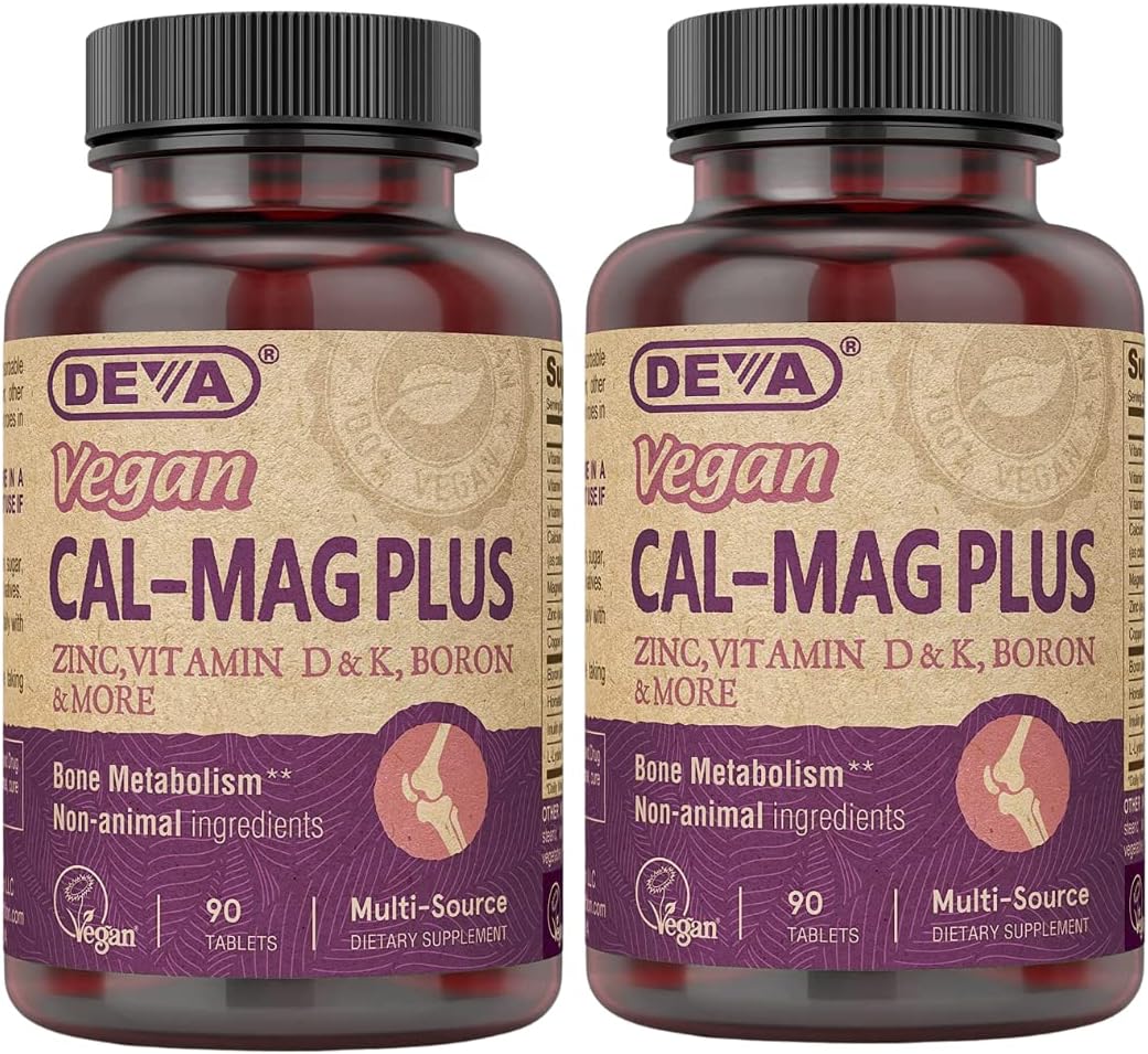 DEVA Vegan Calcium Magnesium Supplement   90-Tablets, 2-Pack