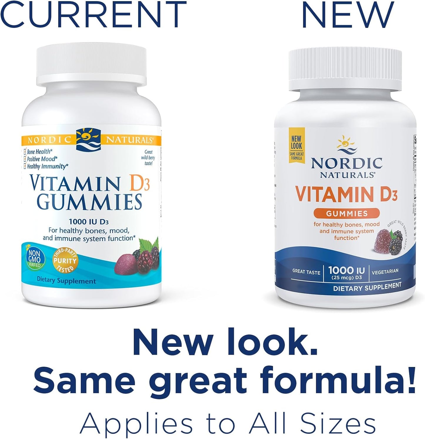 Nordic Naturals Vitamin D3 Gummies, Wild Berry 120 Gummies