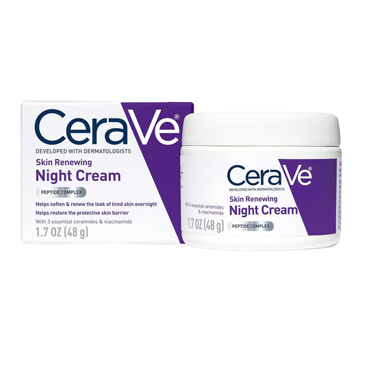 CeraVe Skin Renewing Night Cream | Niacinamide, Peptide Complex