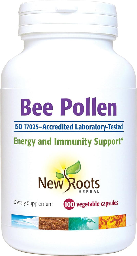 NEW ROOTS HERBAL Bee Pollen 1000mg  All Natural Bee Pollen Capsule Supplement