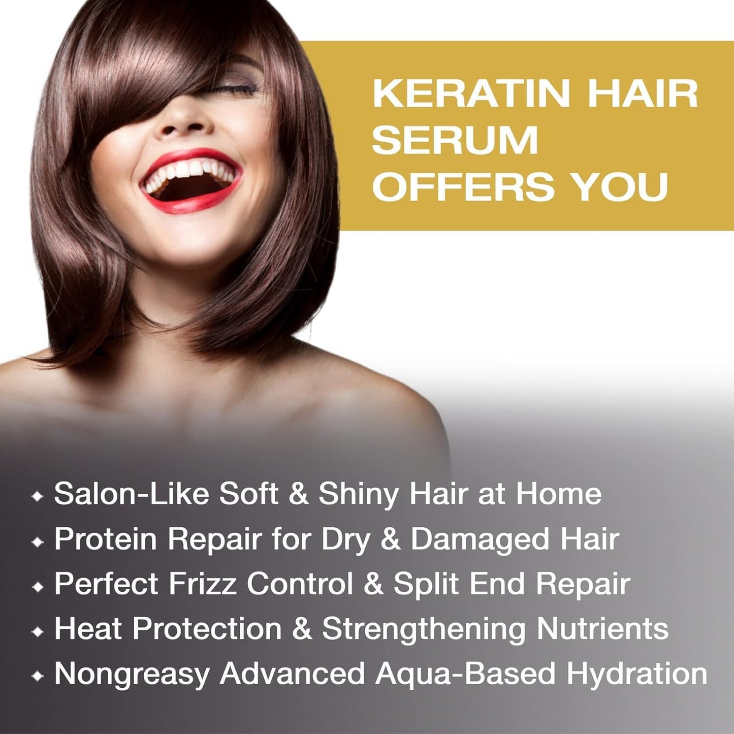 Vitamins Keratin Protein Hair Serum Biotin Anti Frizz Control Repair Treatment