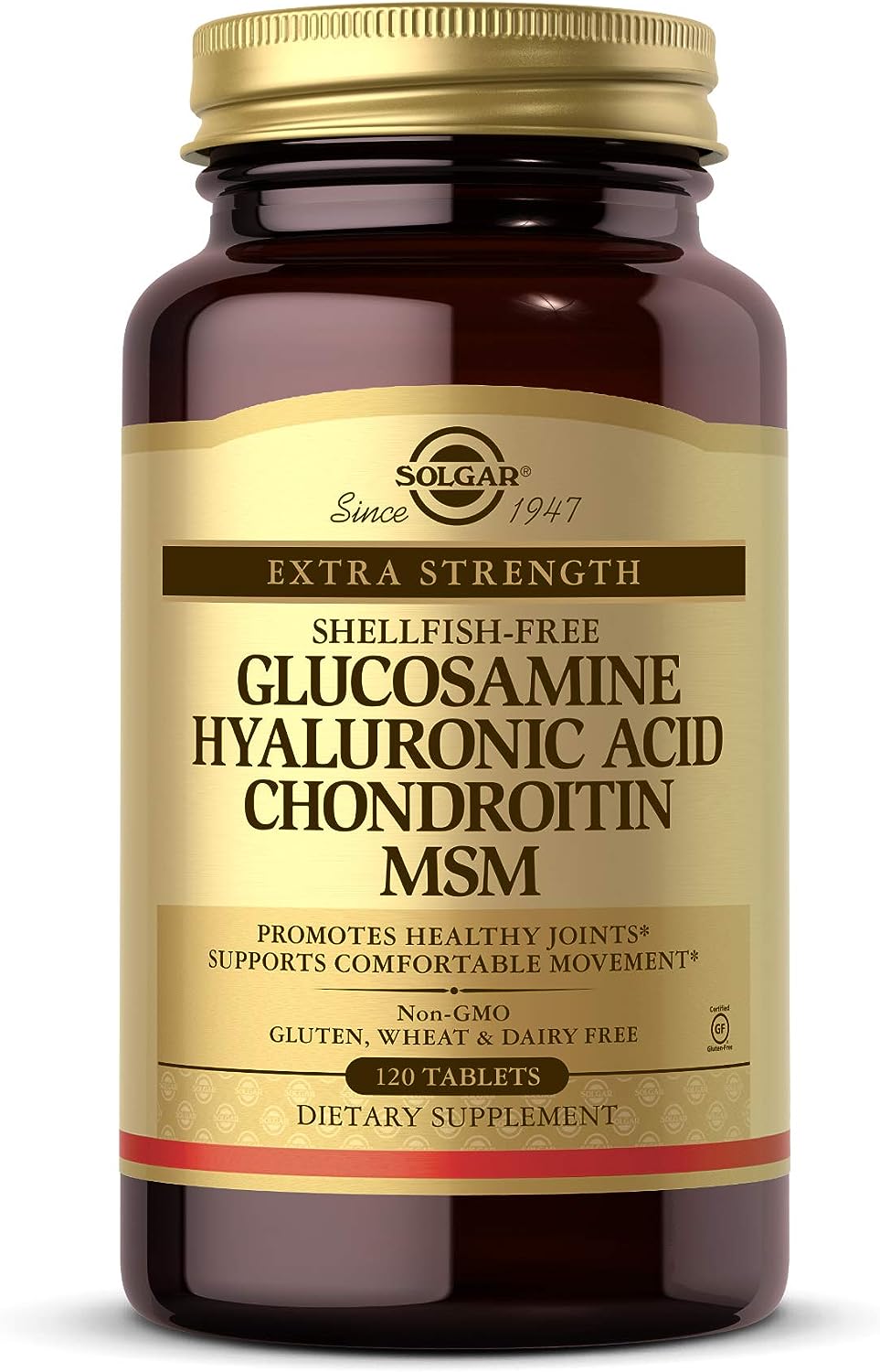 Solgar Glucosamine Hyaluronic Acid Chondroitin MSM, 120 Tablets