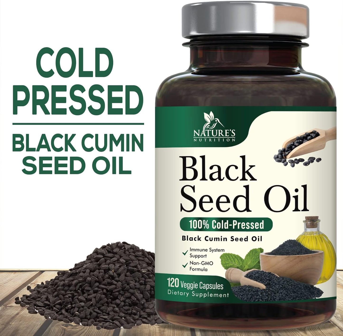 Premium Black Seed Oil Capsules 1000mg -120 Capsules