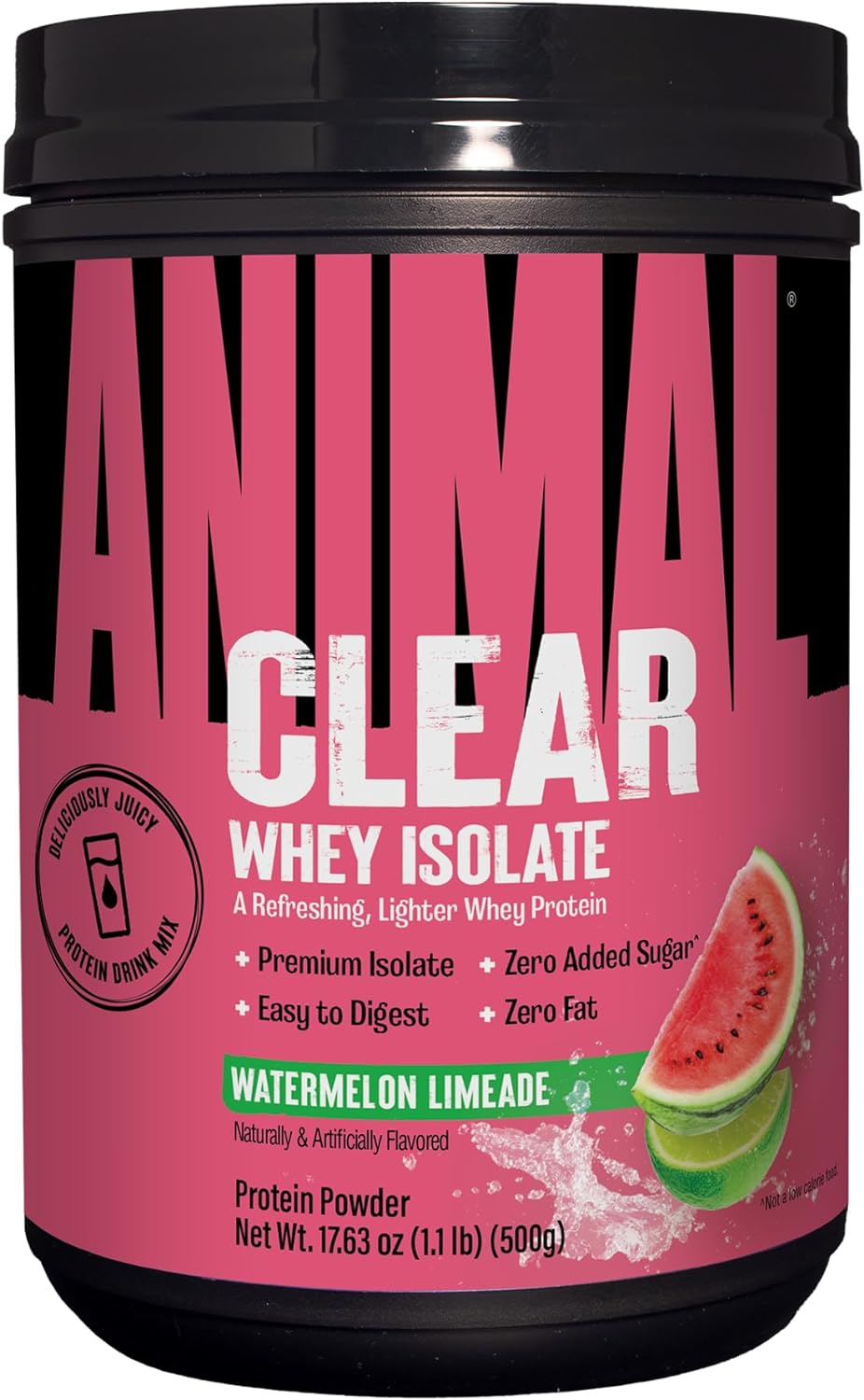 Clear Whey Isolate Protein Powder -, 5g BCAA, Deliciously Juicy, Refreshing Anytime Drink for Men and Women, Watermelon Limeade 500g (20 Servings)