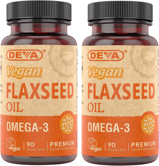 Deva Organic Vegan Vitamins Flax Seed Oil  90 Capsules