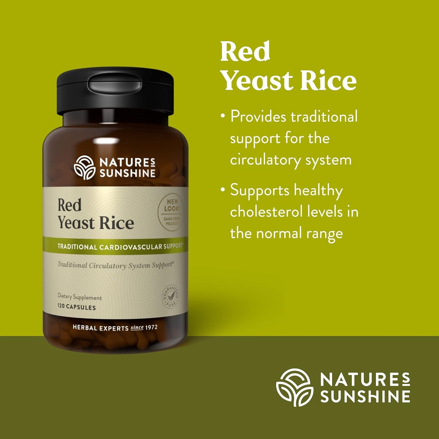 Nature's Sunshine Red Yeast Rice, 120 Capsules