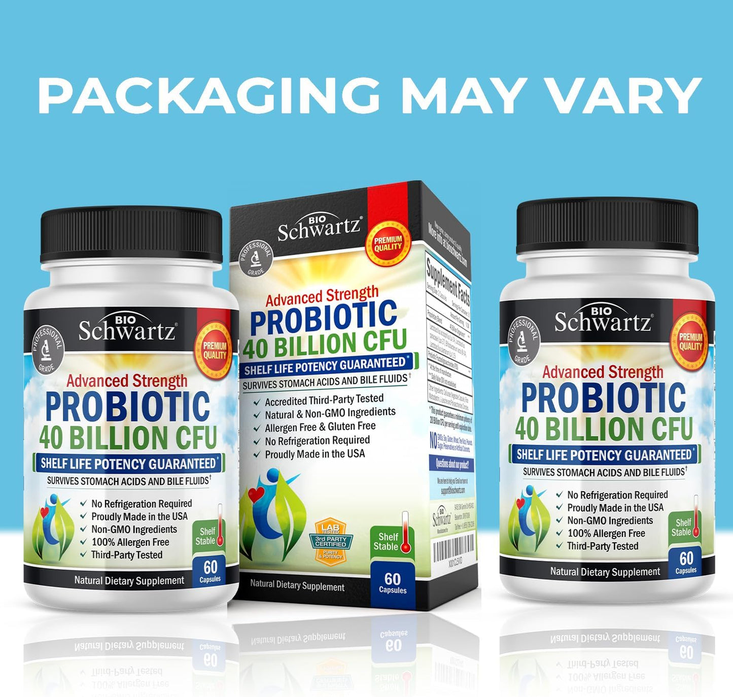 Daily Probiotic Supplement with 40 Billion CFU - 60 capsules