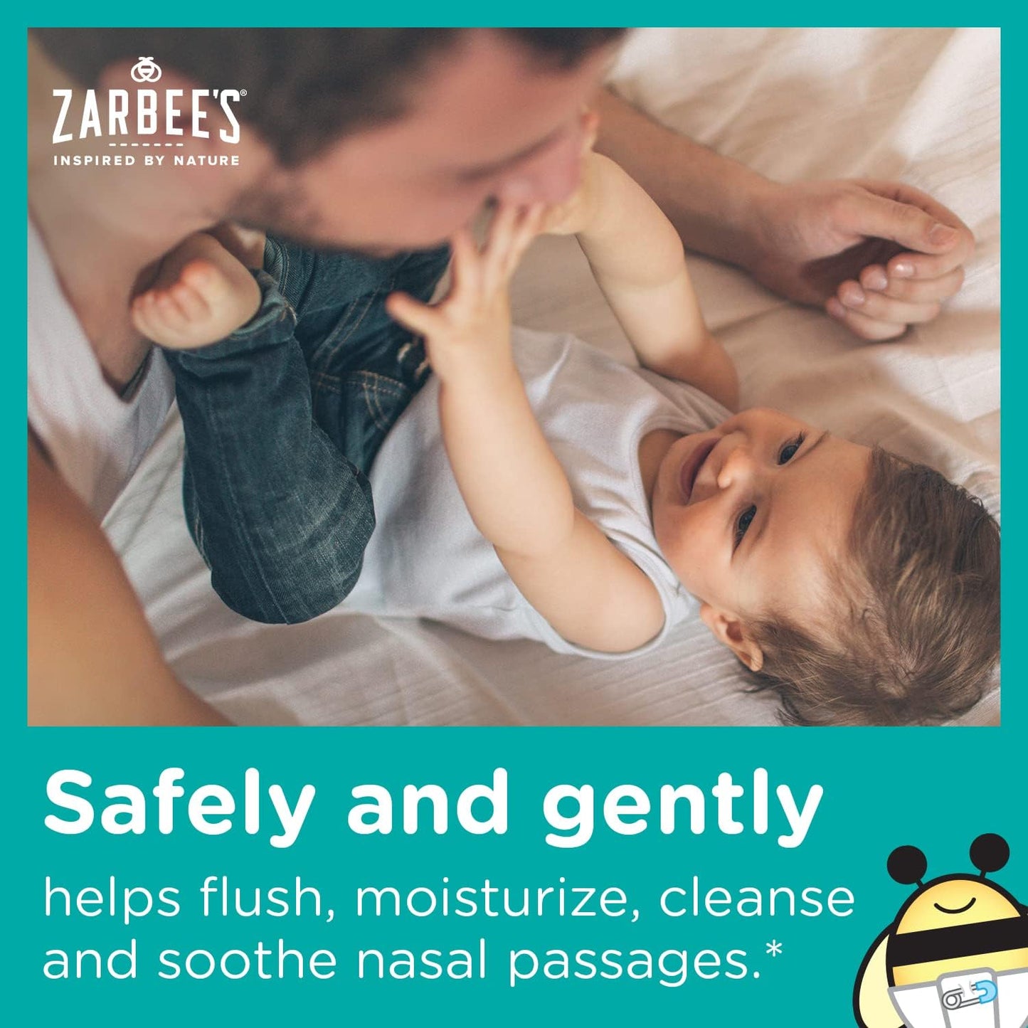 Zarbee's Baby Nasal Saline Spray, Soothing Sterile Mist