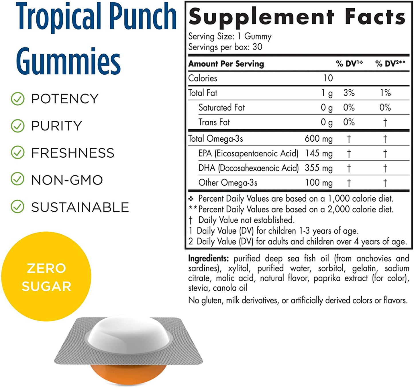 Nordic Naturals Children’s DHA Gummies, Tropical Punch - 30 Gummies