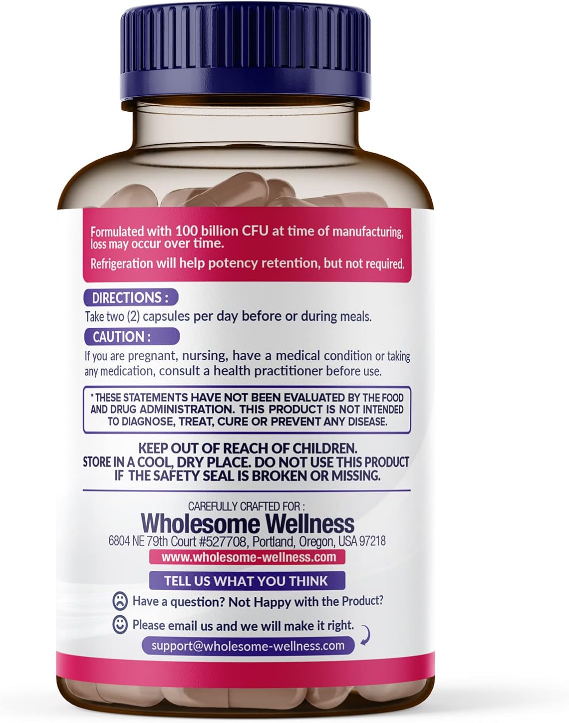 Dr. Formulated Raw Probiotics for Women 100 Billion CFUs