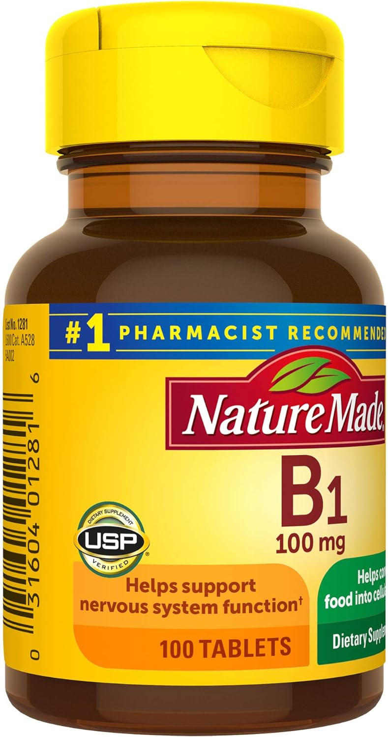 Nature Made Vitamin B1 100 mg  100 Tablets