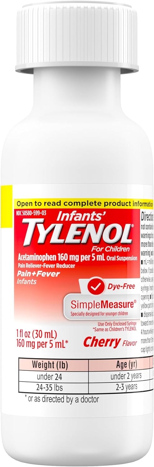 Tylenol Infants' Liquid Medicine with Acetaminophen Pain + Fever