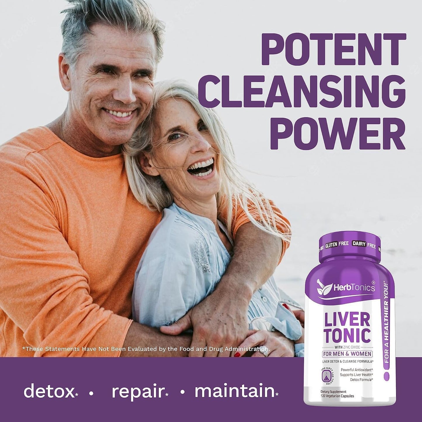 Liver Cleanse Detox & Repair Formula with Milk Thistle - 120 count