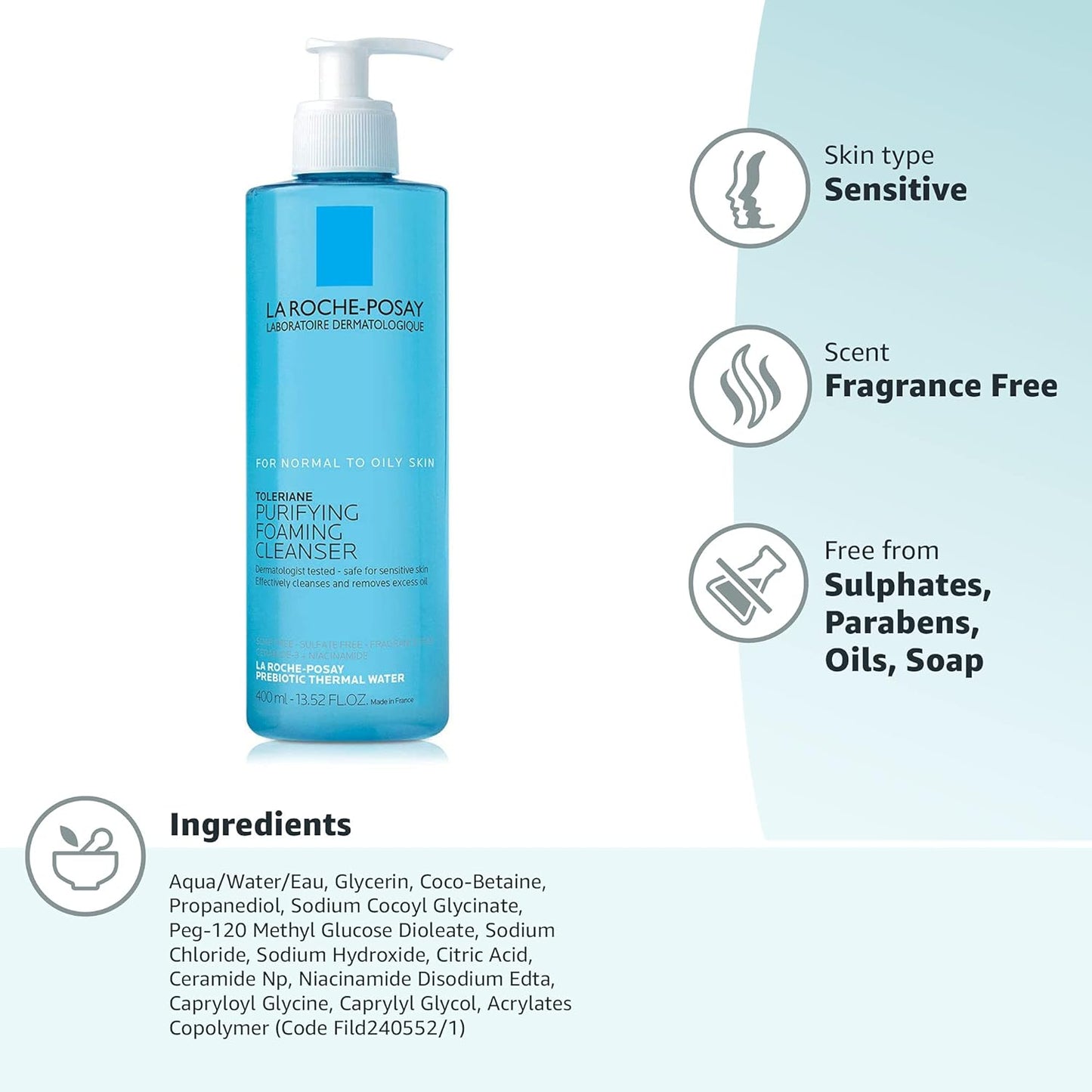 La Roche-Posay Toleriane Purifying Foaming Facial Cleanser