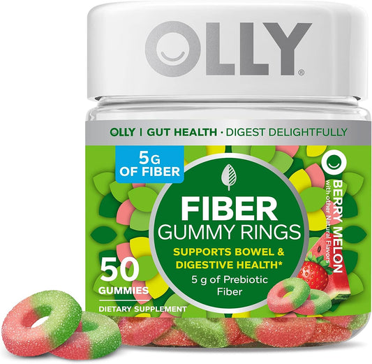 OLLY Fiber Gummy Rings,  Berry Melon 50ct