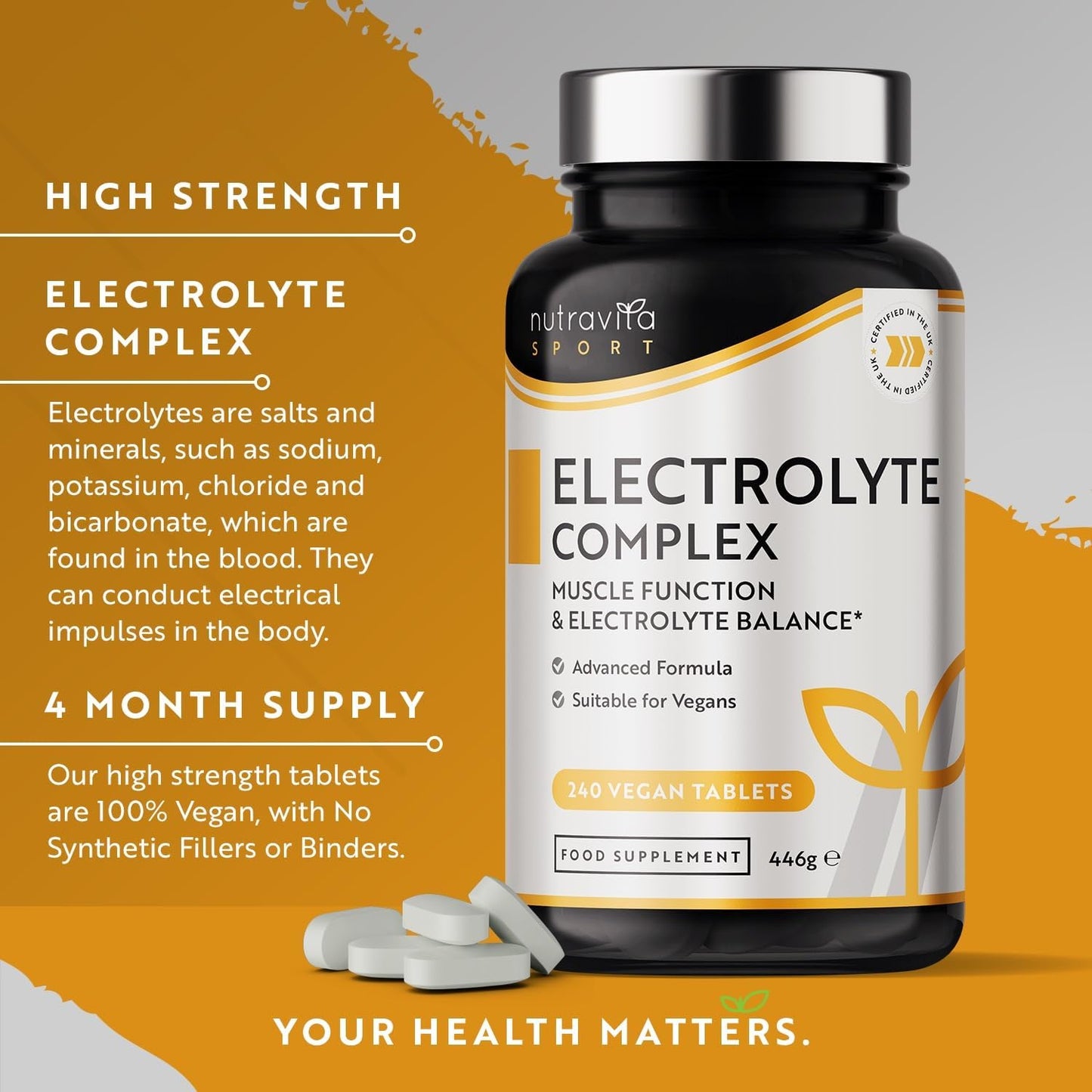 Electrolyte Complex - High Strength 240 Vegan Tablets