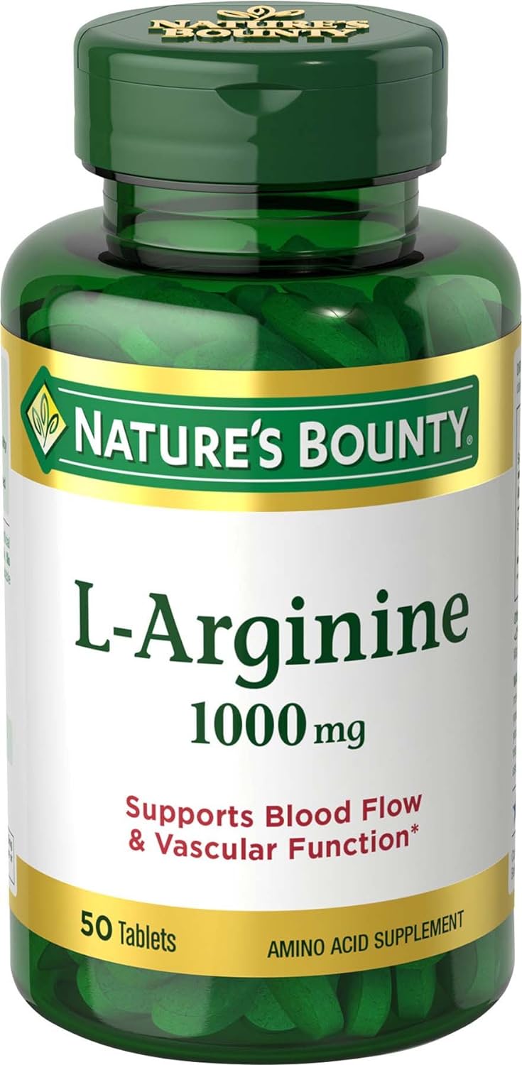 Nature's Bounty L-Arginine, 1000 mg, Tablets, 50 Count