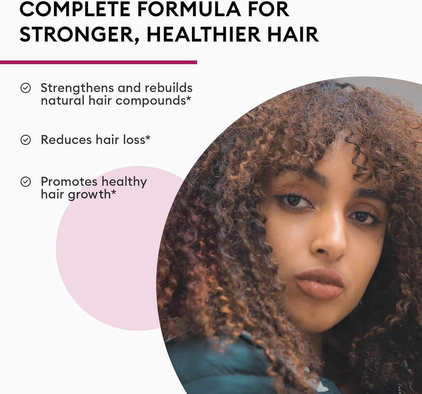 Hair Growth Vitamins (Clinically Proven Ingredients) - 60 count