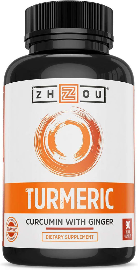 Zhou Turmeric Curcumin and Ginger 90 Veggie Caps