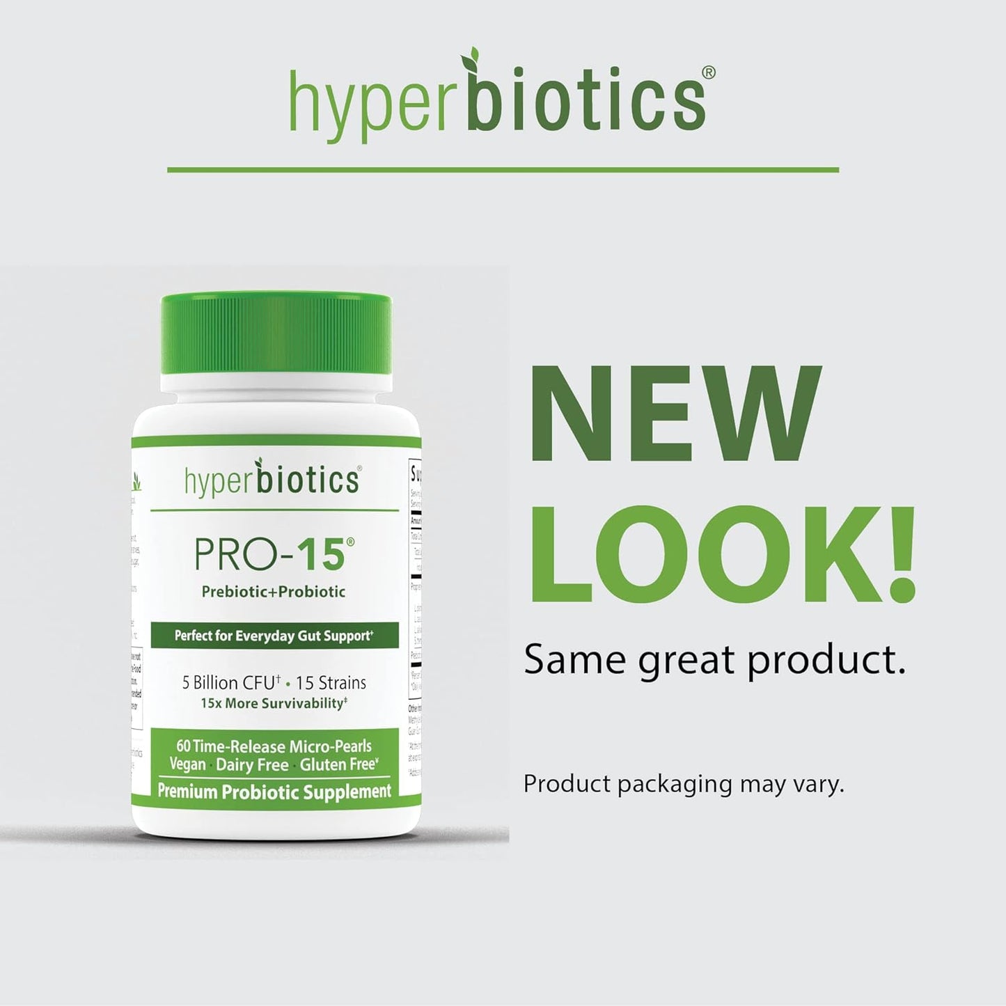 Hyperbiotics Pro 15 Vegan Probiotic Supplement  60 count