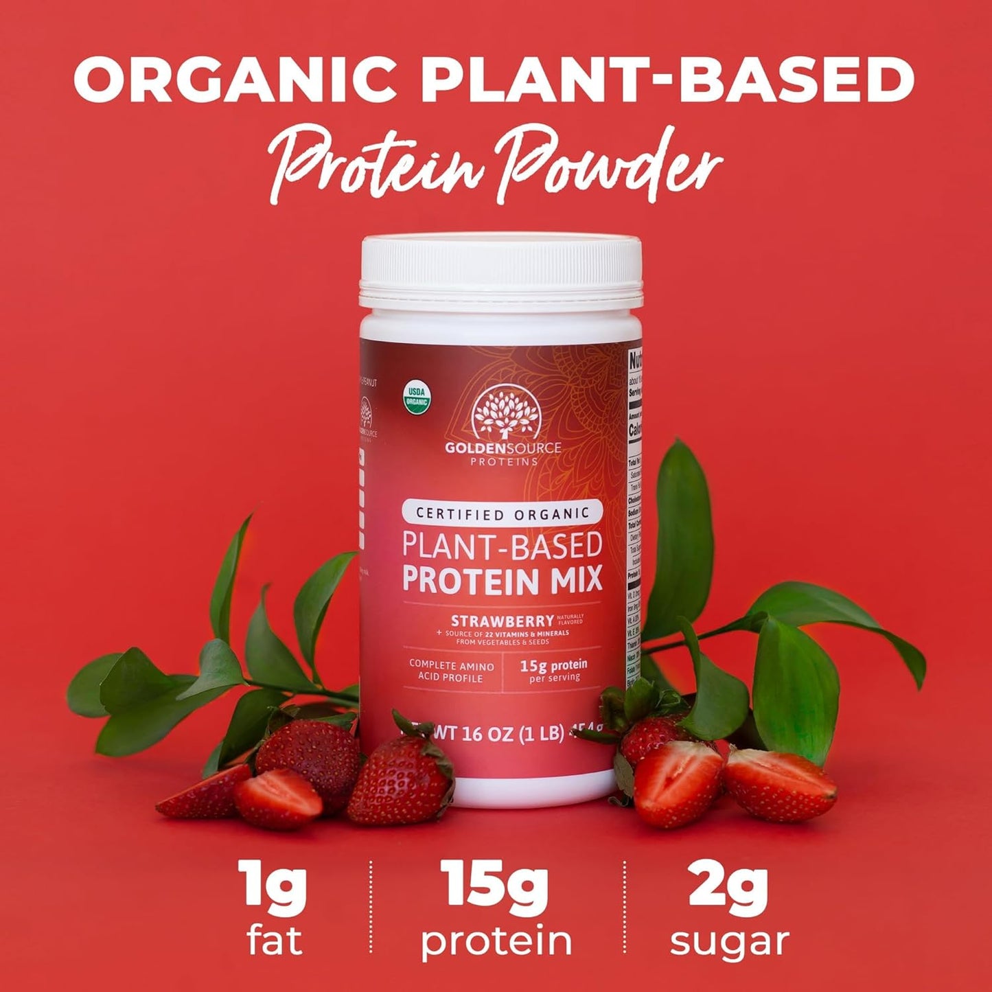 GoldenSource Proteins Plant Based Protein Powder with 22 Vitamins & Minerals