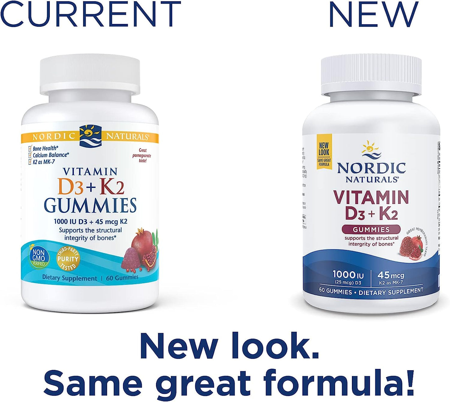 Nordic Naturals Vitamin D3 + K2  60  Gummies