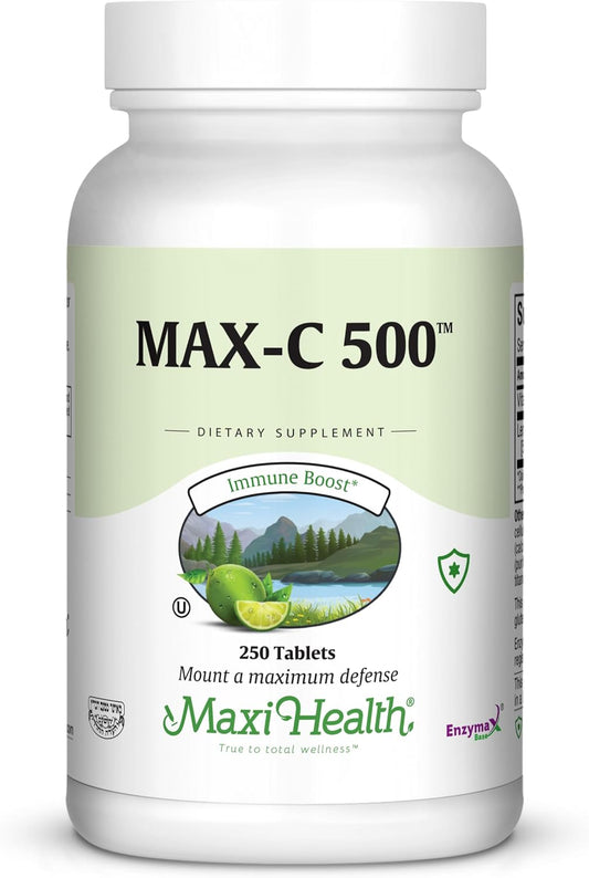 Maxi Health MAX C 500 mg - Vitamin C - with Lemon Bioflavonoids Complex - 250 Tablets