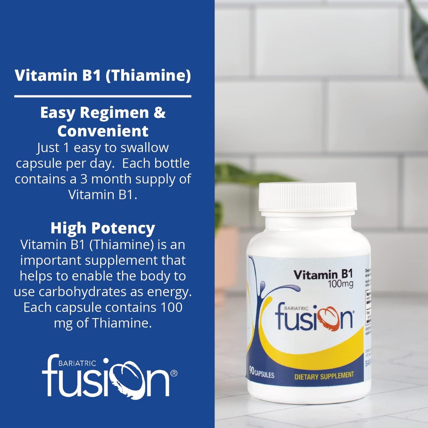 Bariatric Fusion Vitamin B1(Thiamine) -90 Count