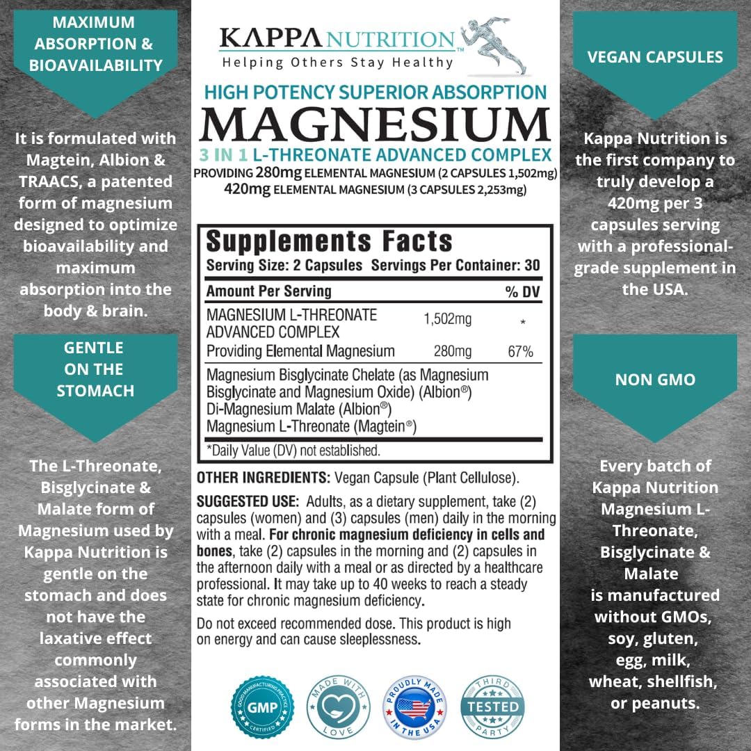 Magnesium L-Threonate 60 Capsules